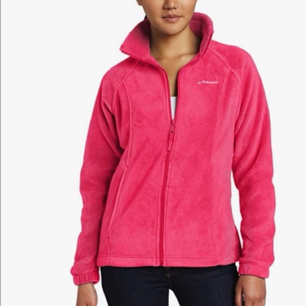 Columbia Pink Teddy Jacket Full Zip Plush